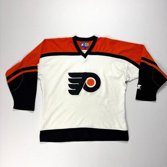 STARTER Other - Vintage Philadelphia Flyers Starter Hockey Home Jersey White Sz L NHL